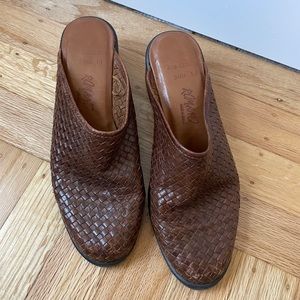 Vintage Woven Leather Mules